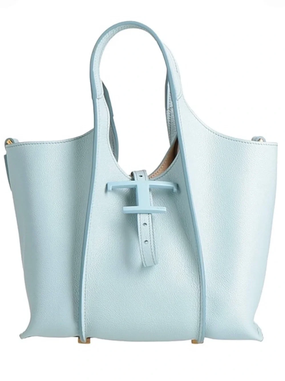 Tod’s Sky Blue Pebbled Leather Small Tote Bag NWT Made in Italy 🇮🇹